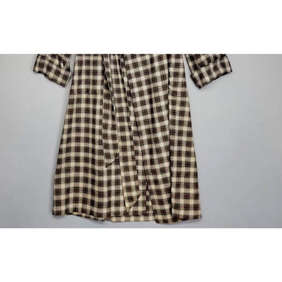 Vintage Saks Fifth Avenue Robe Men's Medium Plaid Viyella Belted Sleepwear - Picture 6 of 12
